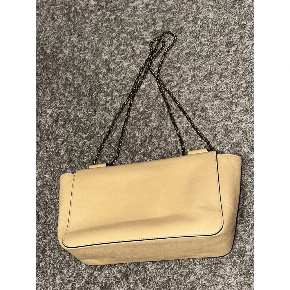 Chloe Buttercream Leather Flap Medium Turn-Lock Gold Convertible Crossbody Bag